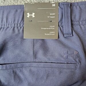 NWT Under Armour MENS Shorts 10" Inseam Size 38 Blue Athleisure‎ Stretch Waist